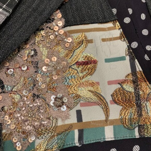 Antonio Marras Patchwork Embellished Blazer Size US M - Picture 9 of 9